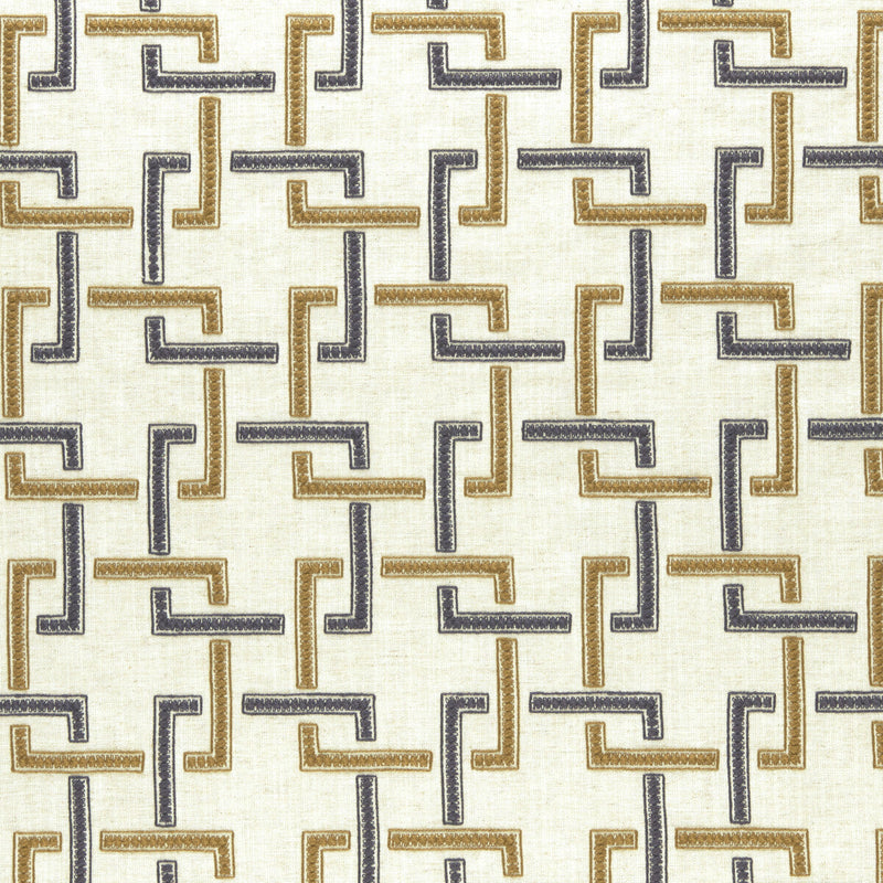 CLARKE AND CLARKE - SEKAI- CHARCOAL/CINNAMON - Fabric by the Yard CHARCOAL/CINNAMON