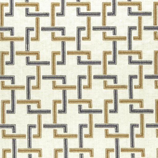 CLARKE AND CLARKE - SEKAI- CHARCOAL/CINNAMON - Fabric by the Yard CHARCOAL/CINNAMON