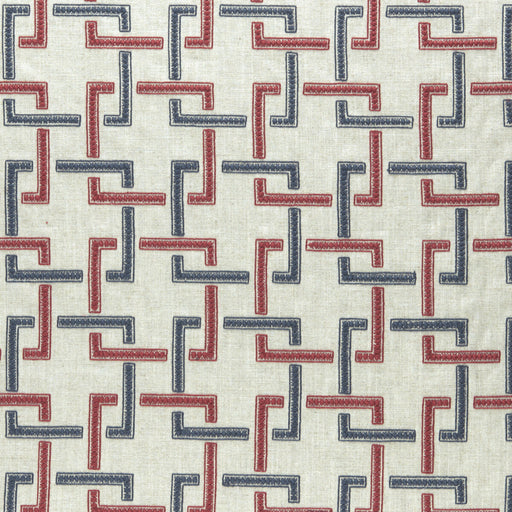 CLARKE AND CLARKE - SEKAI- INDIGO/RED - Fabric by the Yard INDIGO/RED