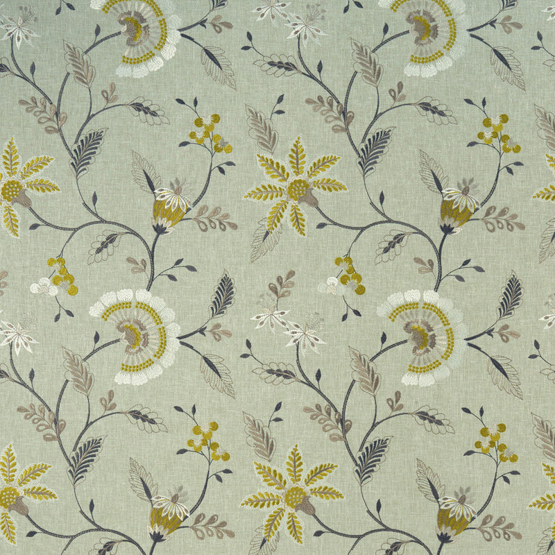 CLARKE AND CLARKE - DELAMERE- CHARTREUSE - Fabric by the Yard CHARTREUSE