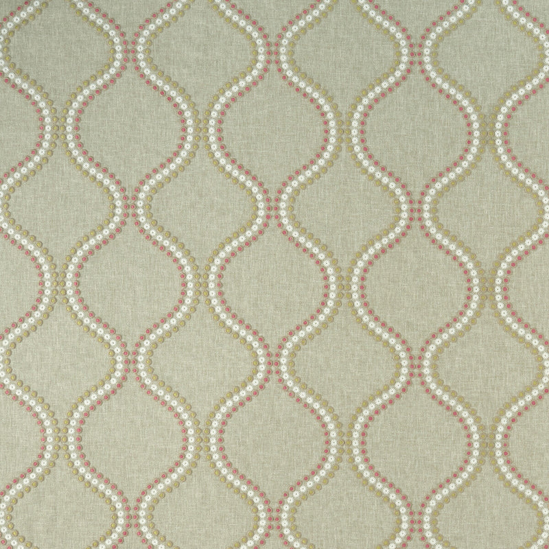 CLARKE AND CLARKE - LAYTON- PINK/APPLE - Fabric by the Yard PINK/APPLE