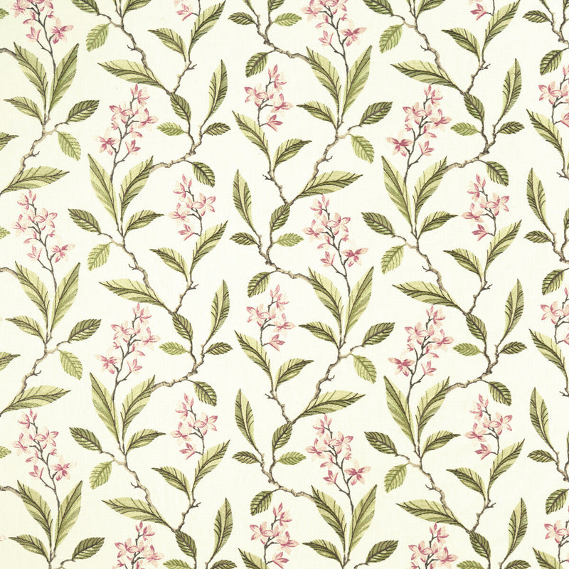 CLARKE AND CLARKE - MELROSE- PINK/APPLE - Fabric by the Yard PINK/APPLE