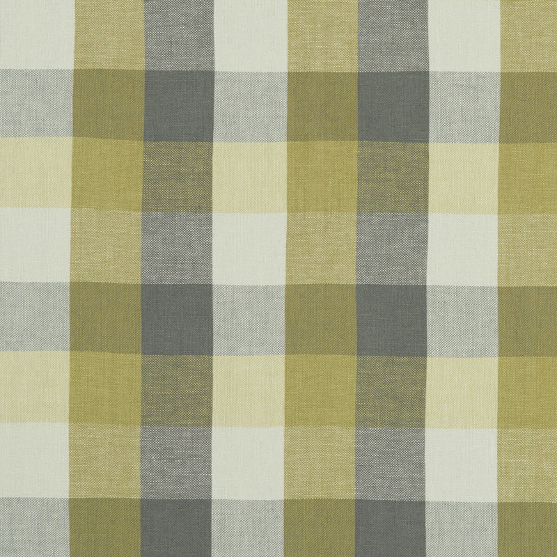 CLARKE AND CLARKE - AUSTIN CHECK- CITRON/NATURAL - Fabric by the Yard CITRON/NATURAL