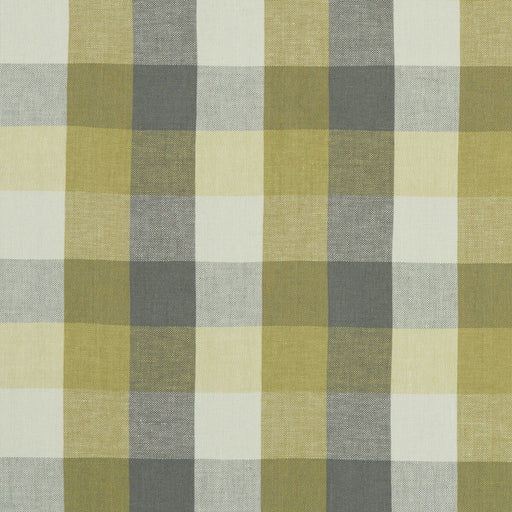 CLARKE AND CLARKE - AUSTIN CHECK- CITRON/NATURAL - Fabric by the Yard CITRON/NATURAL
