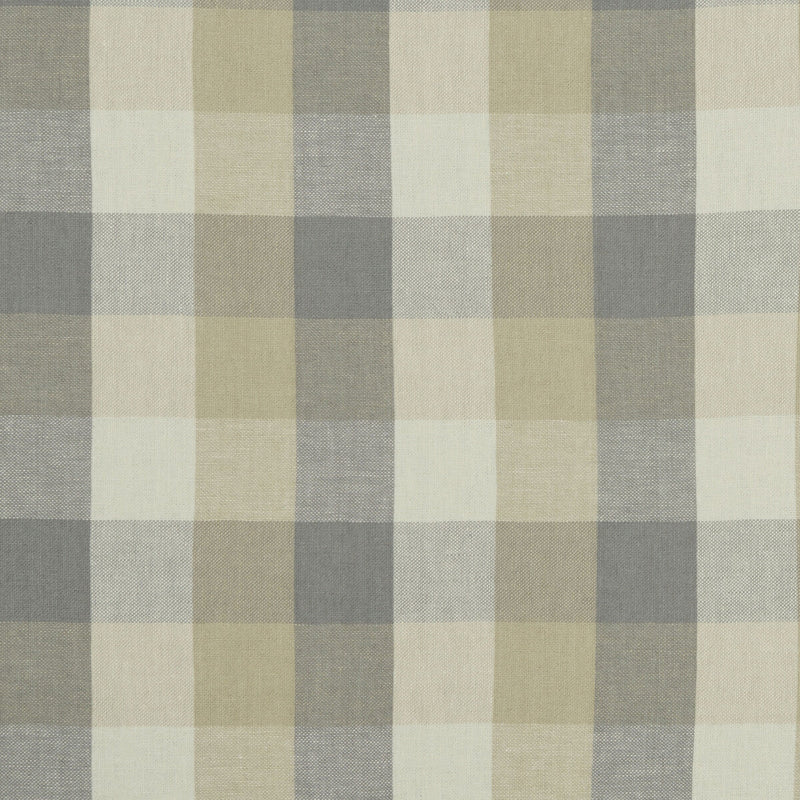 CLARKE AND CLARKE - AUSTIN CHECK- NATURAL - Fabric by the Yard NATURAL