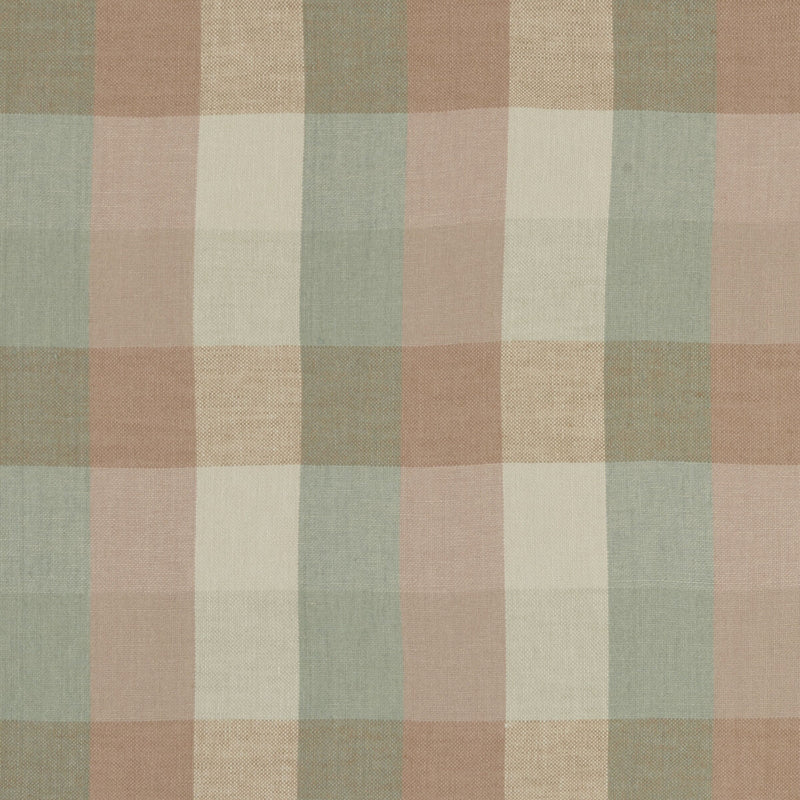 CLARKE AND CLARKE - AUSTIN CHECK- MINERAL/BLUSH - Fabric by the Yard MINERAL/BLUSH