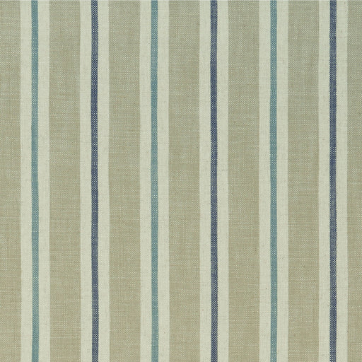 CLARKE AND CLARKE - SACKVILLE STRIPE- EAU DE NIL/LINEN - Fabric by the Yard EAU DE NIL/LINEN