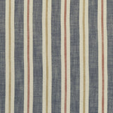 CLARKE AND CLARKE - SACKVILLE STRIPE- MIDNIGHT/SPICE - Fabric by the Yard