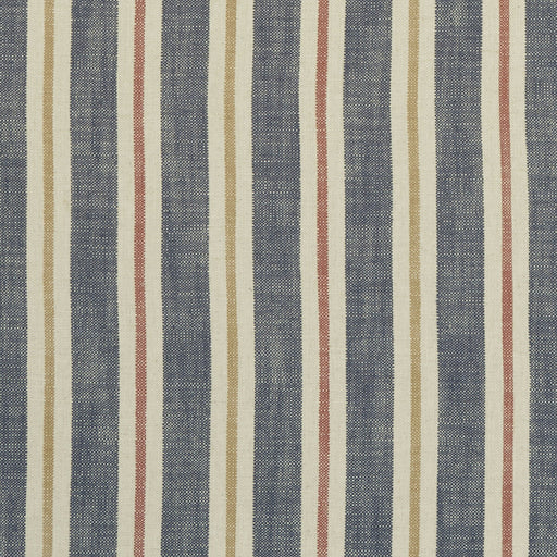 CLARKE AND CLARKE - SACKVILLE STRIPE- MIDNIGHT/SPICE - Fabric by the Yard MIDNIGHT/SPICE