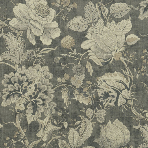CLARKE AND CLARKE - SISSINGHURST- CHARCOAL - Fabric by the Yard CHARCOAL