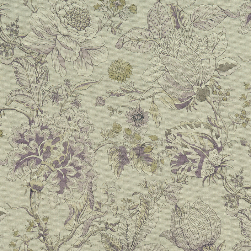 CLARKE AND CLARKE - SISSINGHURST- HEATHER/OLIVE - Fabric by the Yard HEATHER/OLIVE