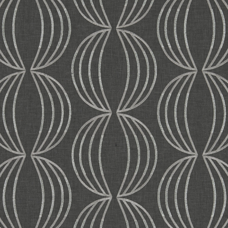 CLARKE AND CLARKE - CARRAWAY- CHARCOAL - Fabric by the Yard CHARCOAL