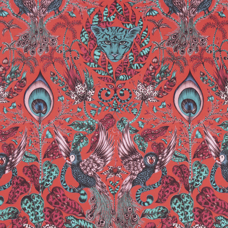 CLARKE AND CLARKE - AMAZON- RED - Fabric by the Yard RED