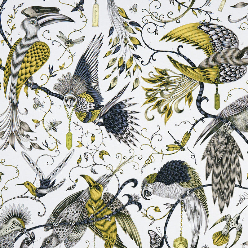 CLARKE AND CLARKE - AUDUBON- GOLD - Fabric by the Yard GOLD