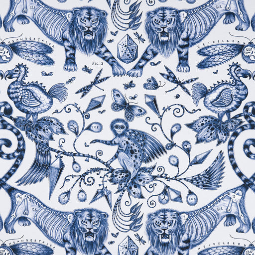 CLARKE AND CLARKE - EXTINCT- BLUE - Fabric by the Yard BLUE