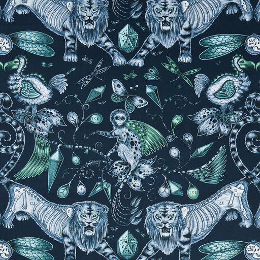CLARKE AND CLARKE - EXTINCT- NAVY - Fabric by the Yard NAVY