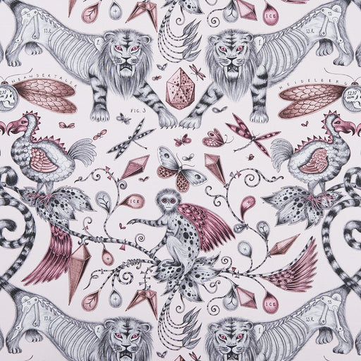 CLARKE AND CLARKE - EXTINCT- PINK - Fabric by the Yard PINK