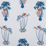 CLARKE AND CLARKE - JUNGLE PALMS- BLUE - Fabric by the Yard