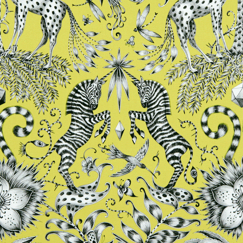 CLARKE AND CLARKE - KRUGER- LIME - Fabric by the Yard LIME