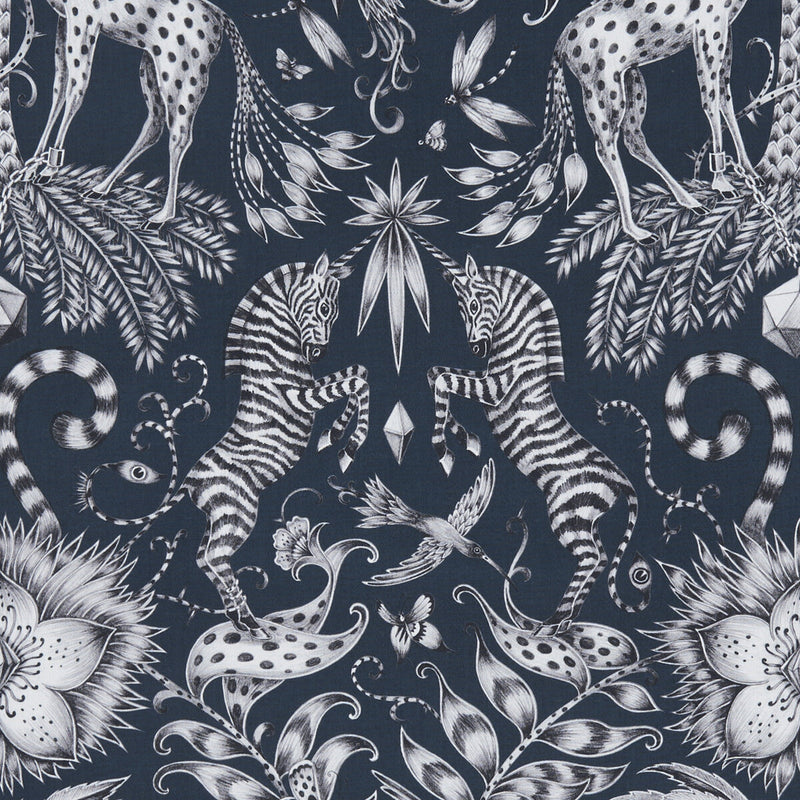 CLARKE AND CLARKE - KRUGER- NAVY - Fabric by the Yard NAVY