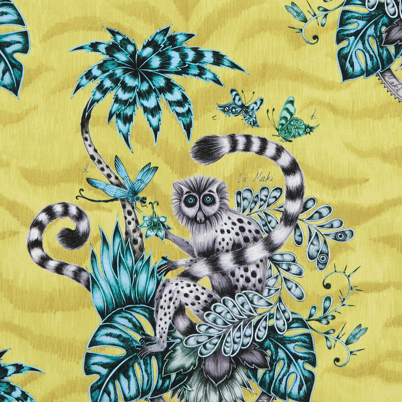 CLARKE AND CLARKE - LEMUR- LIME - Fabric by the Yard LIME