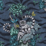 CLARKE AND CLARKE - LEMUR- NAVY - Fabric by the Yard