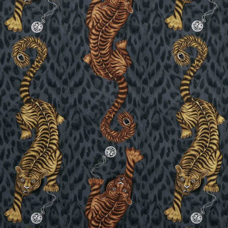 CLARKE AND CLARKE - TIGRIS- FLAME - Fabric by the Yard FLAME
