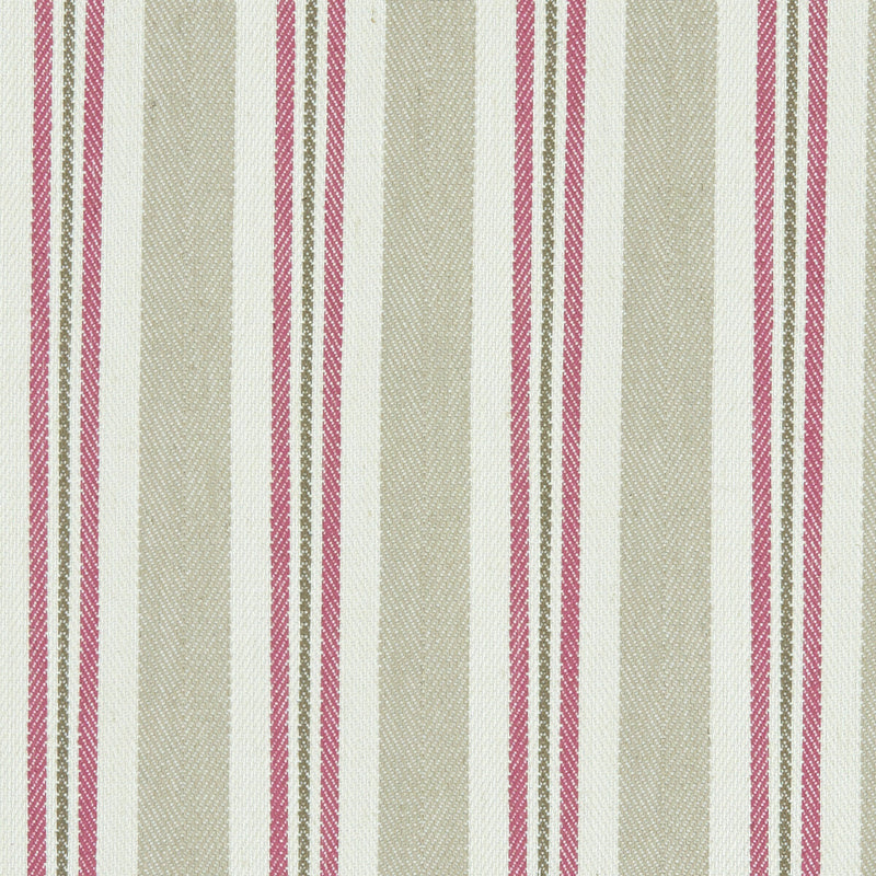 CLARKE AND CLARKE - ALDERTON- RASPBERRY/LINEN - Fabric by the Yard RASPBERRY/LINEN
