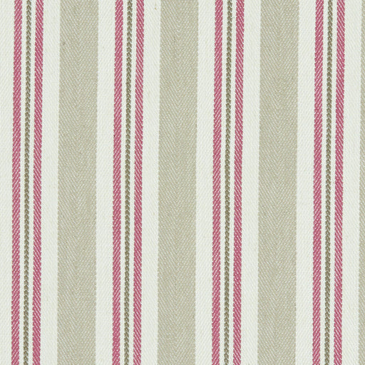 CLARKE AND CLARKE - ALDERTON- RASPBERRY/LINEN - Fabric by the Yard RASPBERRY/LINEN