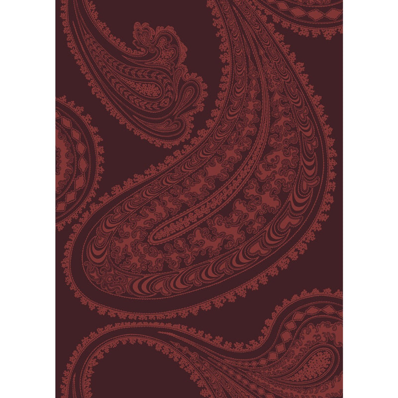 COLE & SON - RAJAPUR FABRIC PRINT- RSE ON DRK CRIM - Fabric by the Yard RSE ON DRK CRIM