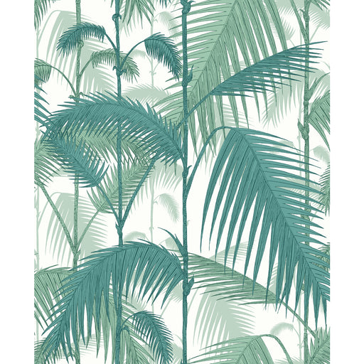 COLE & SON - PALM JUNGLE COT/LINEN PRINT- TEA VIRID CHLK - Fabric by the Yard TEA VIRID CHLK