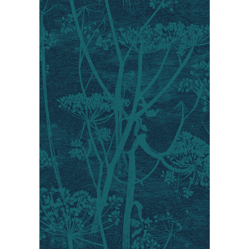 COLE & SON - COW PARSLEY PRINT- PETROL/INK - Fabric by the Yard PETROL/INK