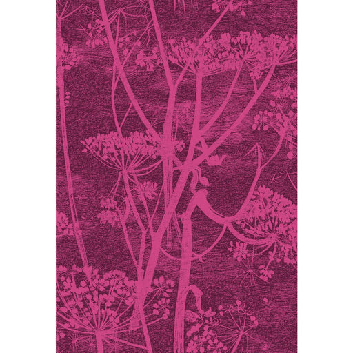 COLE & SON - COW PARSLEY PRINT- MAGENTA/PALM - Fabric by the Yard MAGENTA/PALM