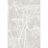 COLE & SON - COW PARSLEY LINEN PRINT- WHITE/TAUPE - Fabric by the Yard