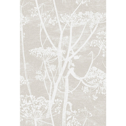 COLE & SON - COW PARSLEY LINEN PRINT- WHITE/TAUPE - Fabric by the Yard WHITE/TAUPE
