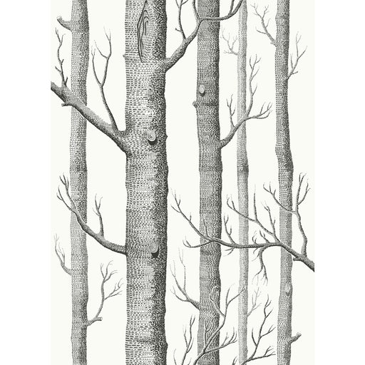 COLE & SON - WOODS COT/LIN PRINT- BLK WHT - Fabric by the Yard BLK WHT