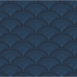 COLE & SON - FEATHER FAN WOVEN- HYAC ON CHAR - Fabric by the Yard