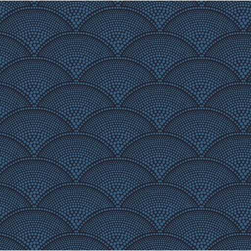 COLE & SON - FEATHER FAN WOVEN- HYAC ON CHAR - Fabric by the Yard HYAC ON CHAR