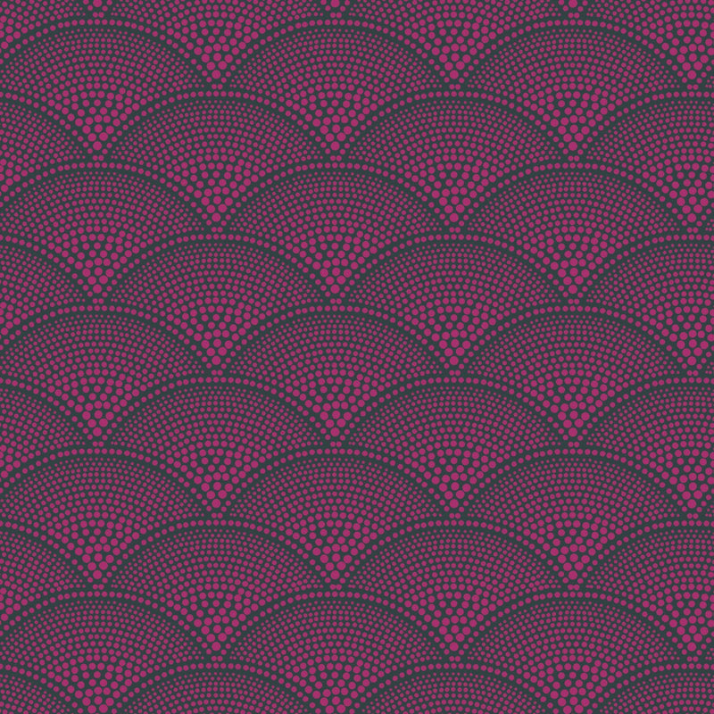 COLE & SON - FEATHER FAN WOVEN- MAGNT CHAR - Fabric by the Yard MAGNT CHAR