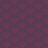 COLE & SON - FEATHER FAN WOVEN- MAGNT CHAR - Fabric by the Yard