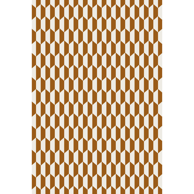 COLE & SON - TILE WOVEN- DRK GINGR CRM - Fabric by the Yard DRK GINGR CRM