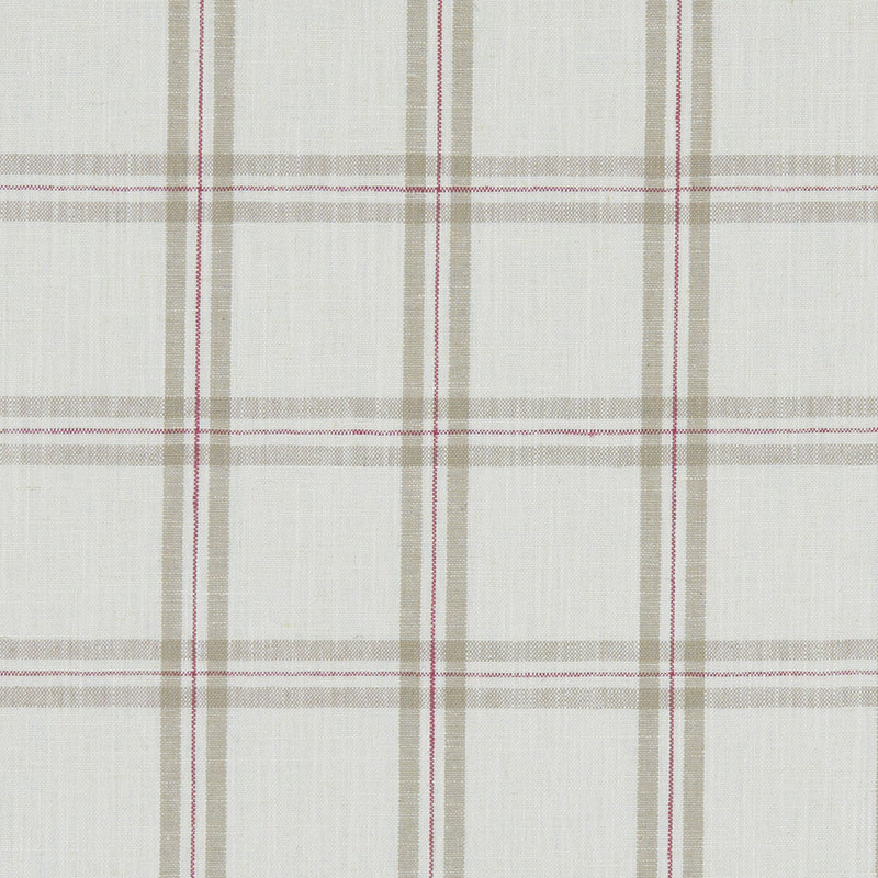 CLARKE AND CLARKE - KELMSCOTT- RASPBERRY/LINEN - Fabric by the Yard RASPBERRY/LINEN