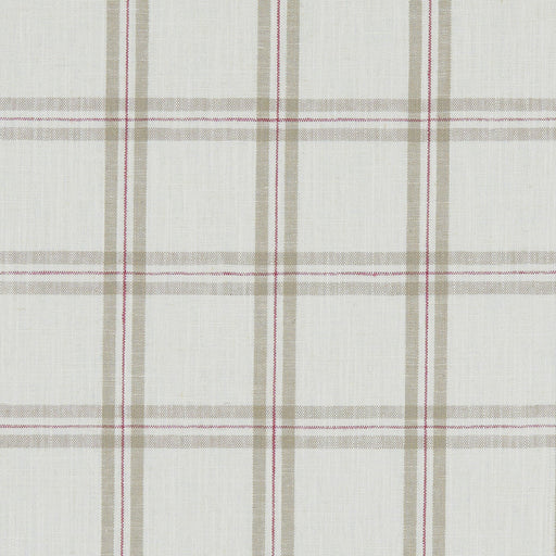 CLARKE AND CLARKE - KELMSCOTT- RASPBERRY/LINEN - Fabric by the Yard RASPBERRY/LINEN