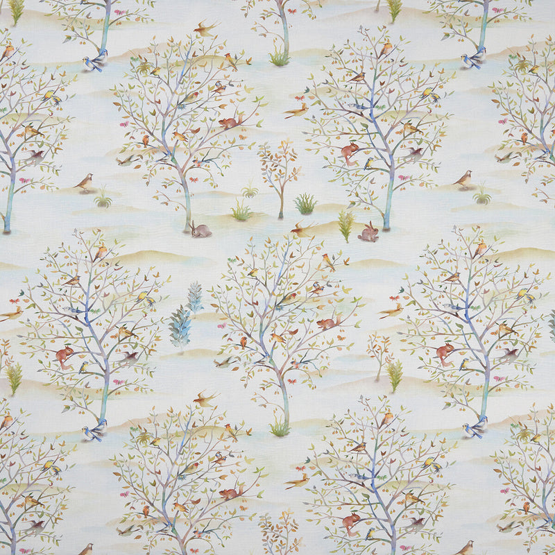 CLARKE AND CLARKE - COPPICE- AUTUMN/CREAM - Fabric by the Yard AUTUMN/CREAM