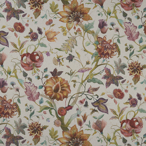 CLARKE AND CLARKE - DELILAH CULLA- SPICE/LINEN - Fabric by the Yard SPICE/LINEN