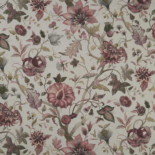 CLARKE AND CLARKE - DELILAH CULLA- WINTERBERRY/LINEN - Fabric by the Yard WINTERBERRY/LINEN