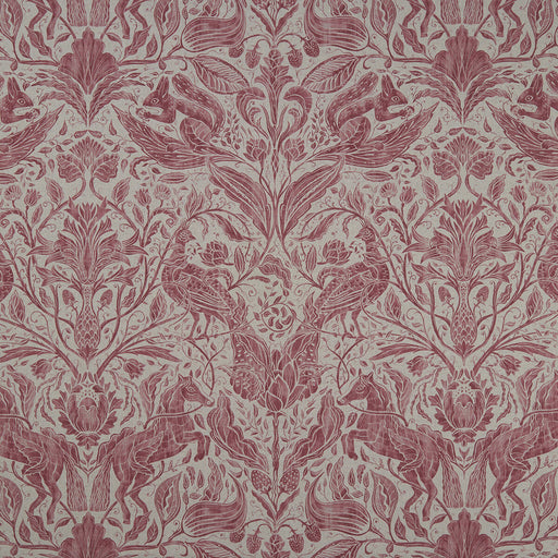 CLARKE AND CLARKE - FOREST TRAIL- RASPBERRY - Fabric by the Yard RASPBERRY