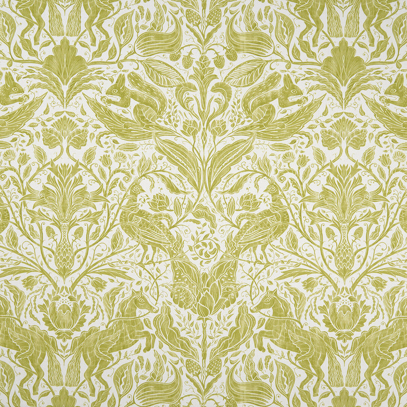 CLARKE AND CLARKE - FOREST TRAIL- CITRUS - Fabric by the Yard CITRUS