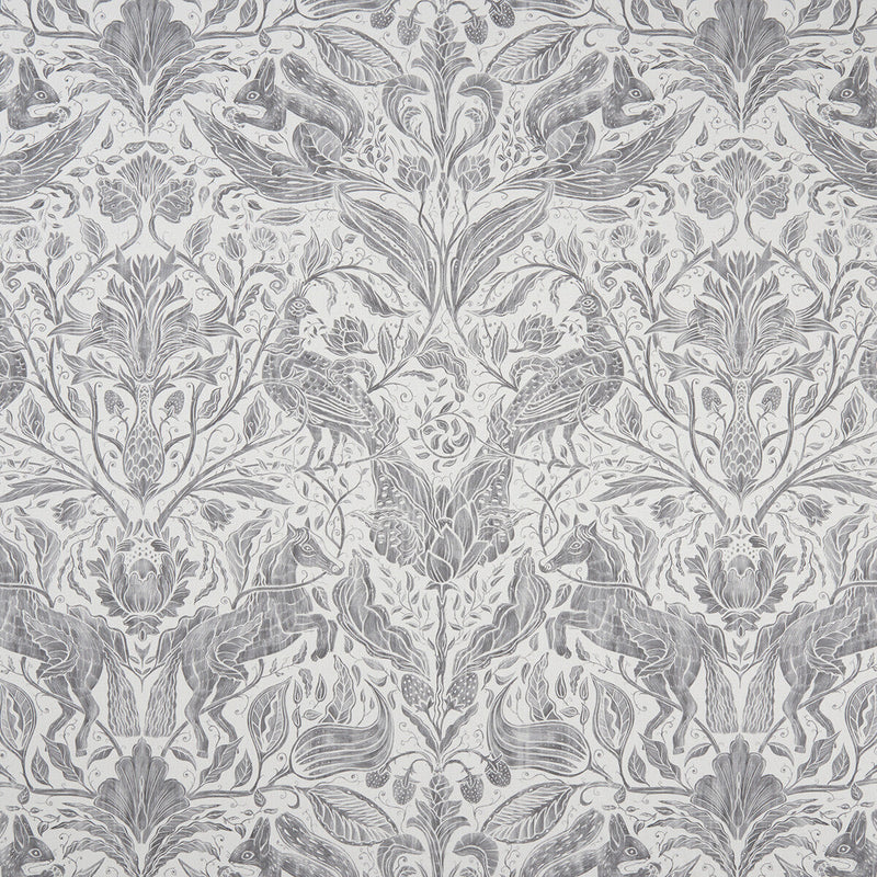 CLARKE AND CLARKE - FOREST TRAIL- SMOKE - Fabric by the Yard SMOKE