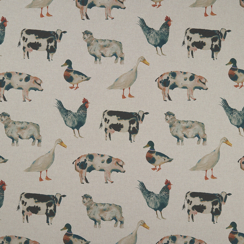 CLARKE AND CLARKE - ON THE FARM- LINEN - Fabric by the Yard LINEN